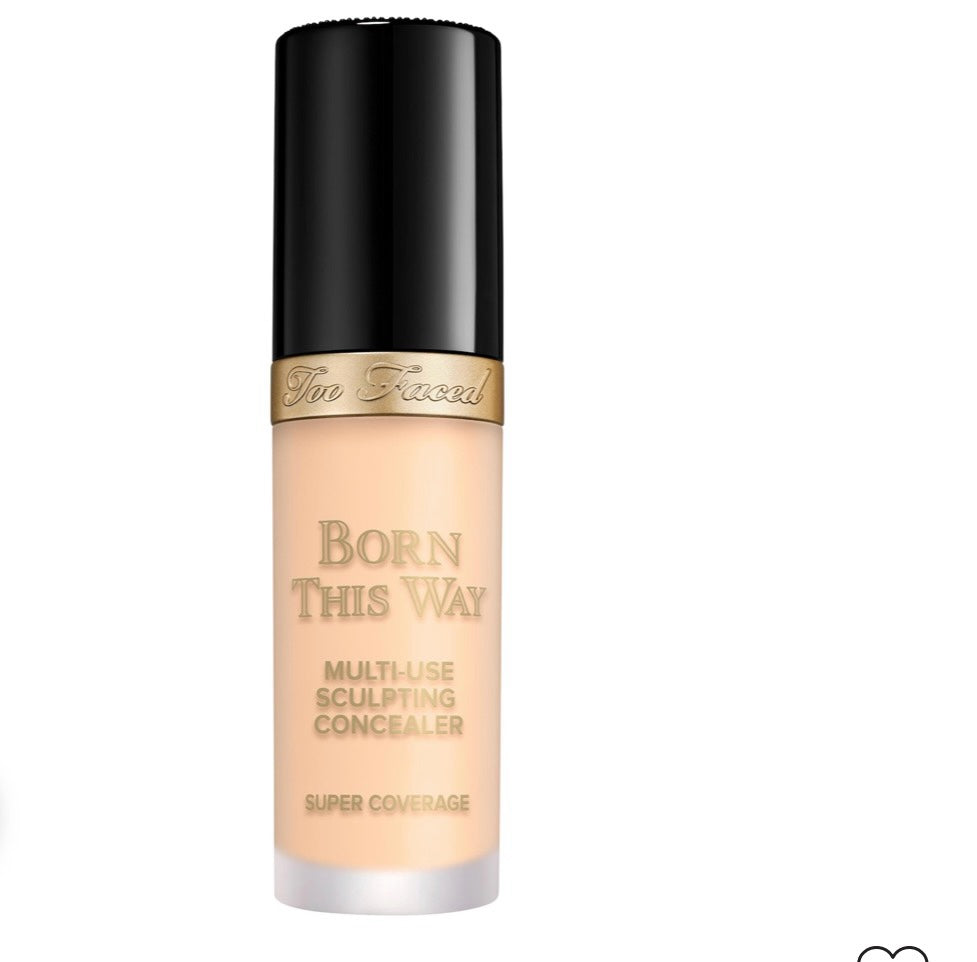 Corrector Too Faced Born This Way de alta cobertura con envase elegante y tapa negra de Mi tienda